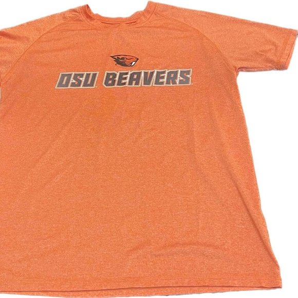 Oregon State Beavers OSU Shirt Men’s Medium Orange Short Sleeve - Picture 2 of 8